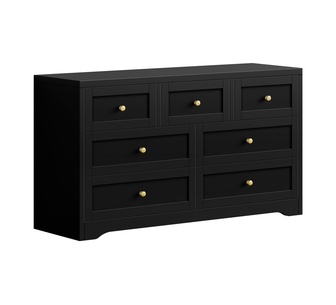 Avenly Black Chest of 7 Drawers