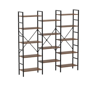 Axena 176cm 14 Tier Brown Bookshelf