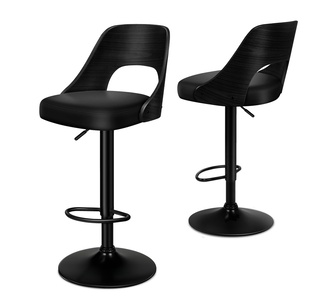 Set of 2 Aylan Black Bar Stools