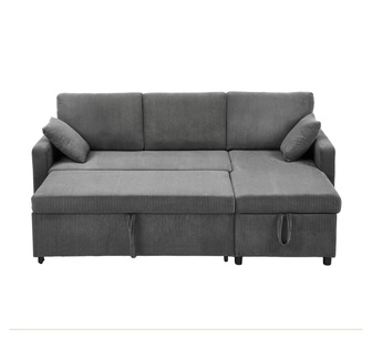 Ayrish 3 Seater Grey Modular Sofa Bed with Left/Right Chaise