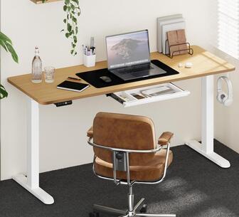 Aziel Standing Desk Oak/White