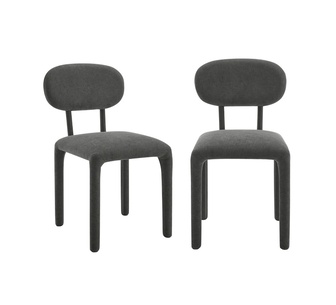 Set of 2 Azmira Charcoal Dining Chairs