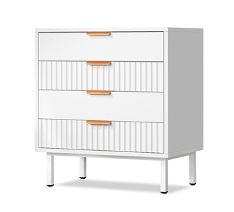 Baelor White Chest of 4 Drawers
