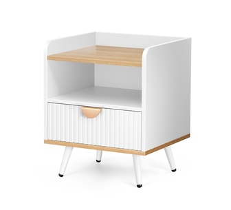 Baggins Wood & White Bedside Table