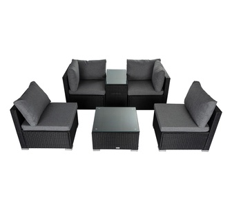 Bago Outdoor Modular Lounge Set Black