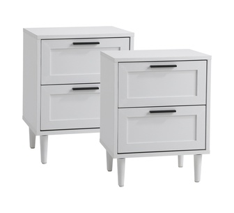 Ballari Set of 2 Bedside Tables White