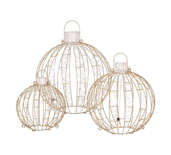 Holly Jolly 3Pcs Snowball Lights 330 LED White