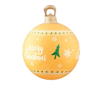 Holly Jolly LED Christmas Inflatable Ball Gold