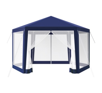 Banahaw 2mx2m Blue Mesh Wall Outdoor Gazebo
