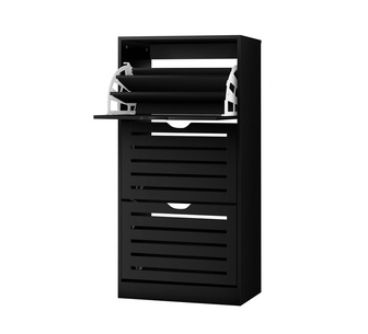 Banshee 3 Flip Black Shoe Cabinet