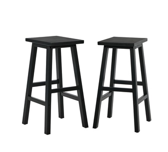 Set of 2 Barnaby Black Bar Stools