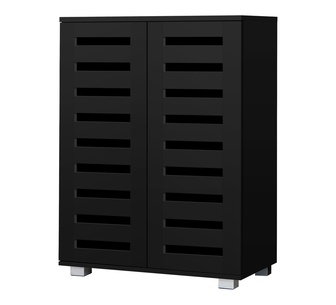 Basma 2 Door Black Shoe Storage
