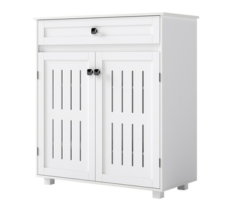 Bavra 4 Tier White Shoe Cabinet