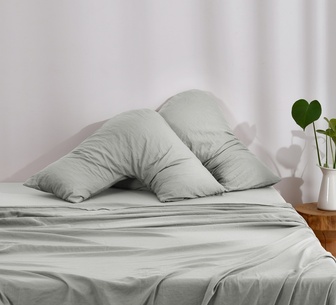 Set of 2 Dreamaker Dove Microfibre V-Shape Pillowcase