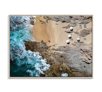 Beachbound Wave Framed Canvas 76x102cm Wall Art