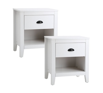 Belma Set of 2 Bedside Tables White