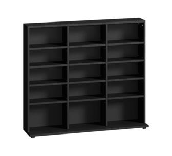 Bendora 15 Shelf Black Bookshelf