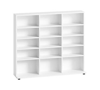Bendora 15 Shelf White Bookshelf
