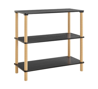 Berwick 3 Shelf Black Bookshelf