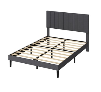 Berryl Queen Dark Grey Bedframe with Sturdy Mattress Base