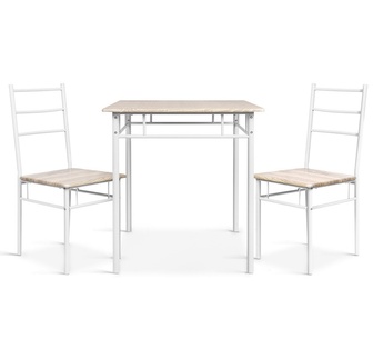 Bernabe 2 Seater Dining Table Set w/ Oak Dining Chair