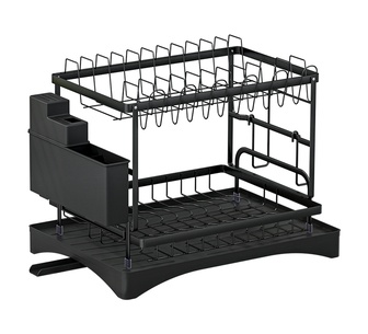 Bevin Expandable Dish Rack Black