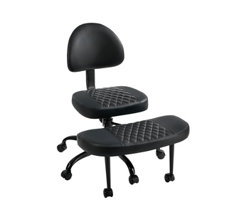 Beyora Black PU Cross Legged Kneeling Office Chair