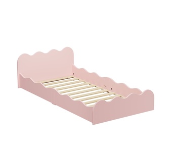 Bilby Single Pink Wavy Bed Frame