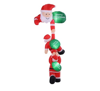 Holly Jolly 2.5M LED Inflatable Climbing Santa Multi