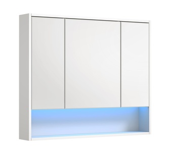 Bing 900x750mm White Storage Cabinet w/ LED