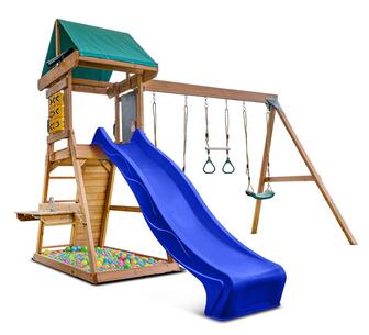 Birmingham Play Centre Set with 2.2m Blue Slide
