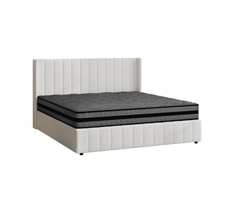 Blair Double White Gas Lift Bed Frame & Mattress Bundle