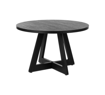 Blanche Round Black Dining Table