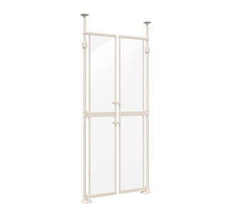 Blocca 190cm White Transparent Retractable Pet Gate