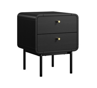 Bourke 2 Drawer Bed Side Table Black