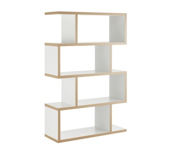 Boxen 4 Tier White Display Cabinet