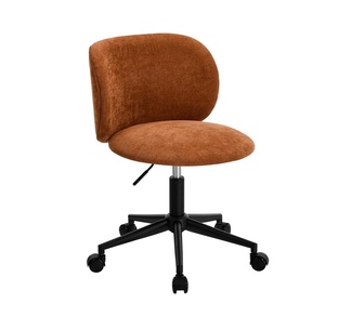 Brevado Orange Armless Swivel Office Chair