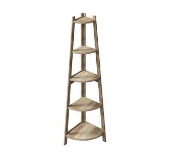 Brin Corner Ladder Shelf 5 Tier Natural