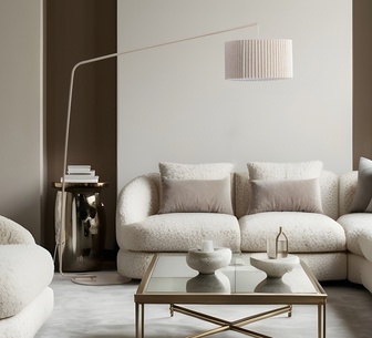Brooklyn 180cm Beige Floor Lamp