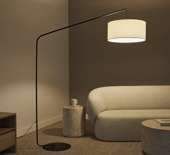 Brooklyn 180cm Floor Lamp Black