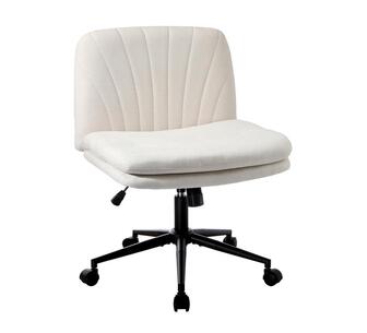 Bumi Armless Office Chair w/ Wheels Beige