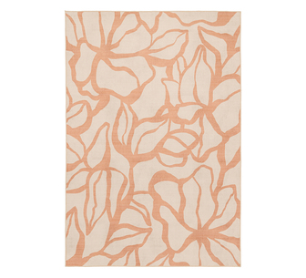Bursa Printed Coral/Cream Washable Rug 370x270cm