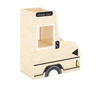 Jooyes Bus Bookcase Kids Storage Oak