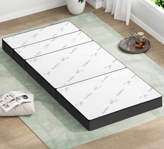 Calmnest Single White Mesh Bamboo Foldable Mattress