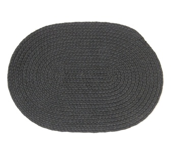 Set of 4 Callas Black Oval Placemats