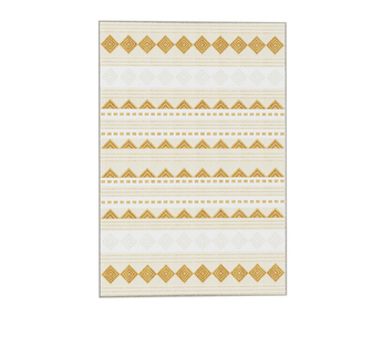 Caligo 160x230cm Yellow Washable Short Pile Rug