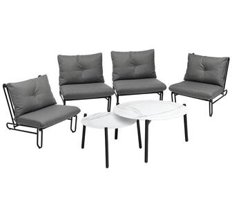 Calia 6 Piece Outdoor Lounge Set Grey