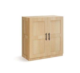 Calby 2 Door Oak Low Cabinet