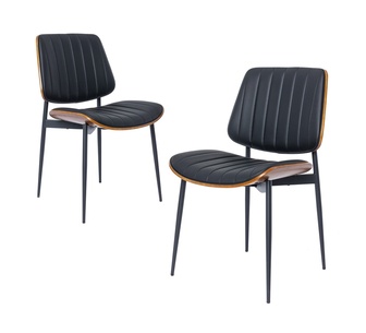 Set of 2 Camara Black Dining Chairs