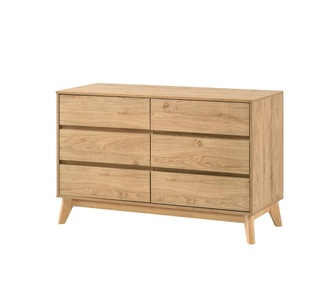 Camden Oak Chest of 6 Drawers